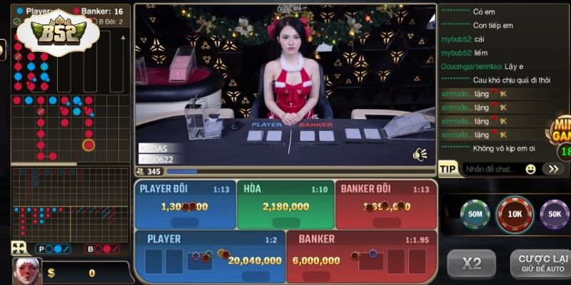 Baccarat là trò chơi được nhiều người lựa chọn khi tham gia casino B52