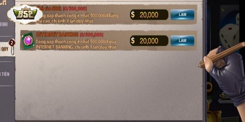 Khuyến mãi B52 dành cho người chơi nạp tiền qua internet banking